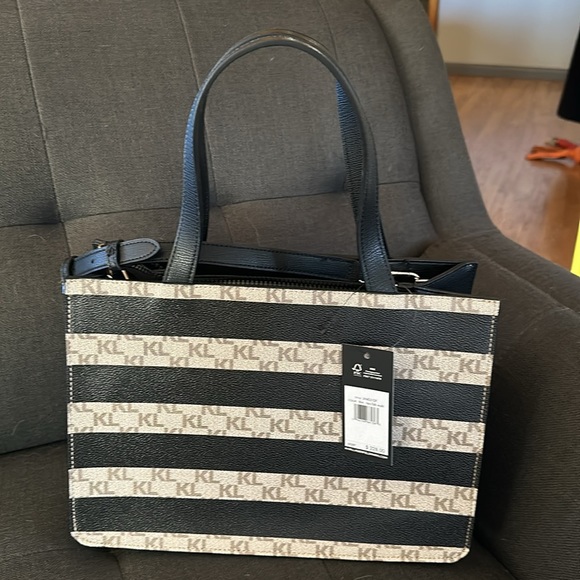 Karl Lagerfeld Paris Small Tote w/Crossbody/Shoulder Strap - Picture 2 of 12